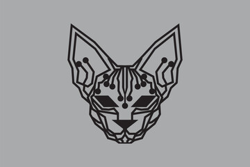 Fototapeta premium Cat Sphinx Logo