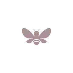 Bee, Honeybee or apis icon isolated on transparent background