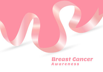 Fototapeta premium Pink banner templates design for Breast Cancer Awareness Banner template design. During October. this ribbon is widely used in campaigns