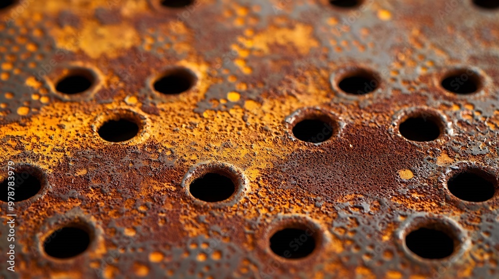 Poster grunge netted metal texture : generative ai
