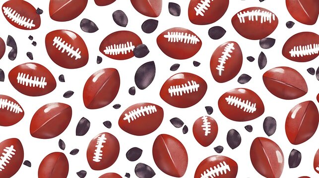 American ball seamless pettern