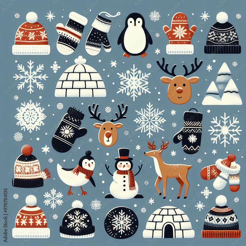 Canvas Prints Winter / Christmas Icons