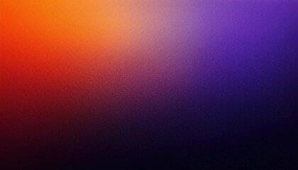 Obraz premium Vibrant Sunset Gradient. Warm Orange to Deep Purple Color Transition on Textured Surface Background, Calm Evening Skies and Smooth Color Fade from Light to Dark for Design and Creative Project. Banner
