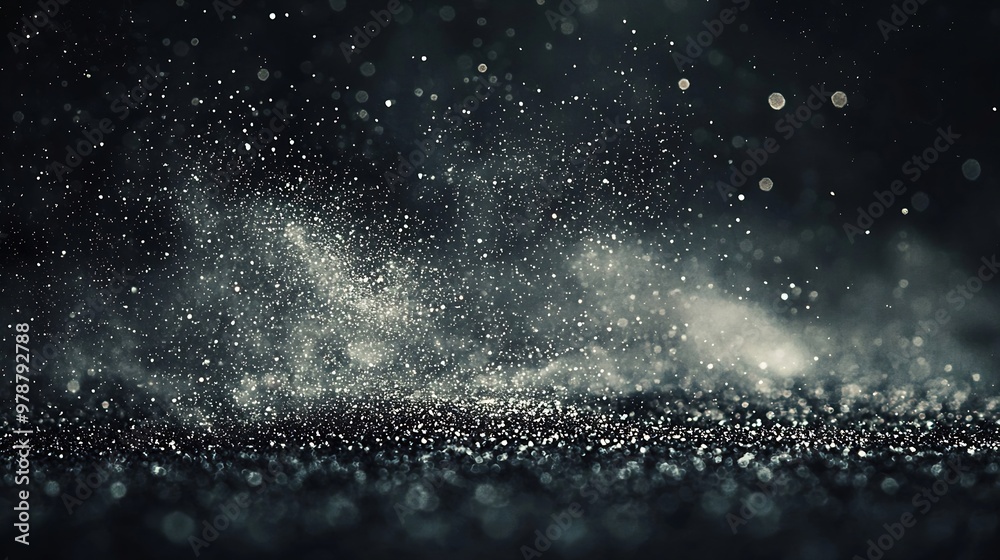 Aufkleber Black Dusty Background Texture Pattern : Generative AI