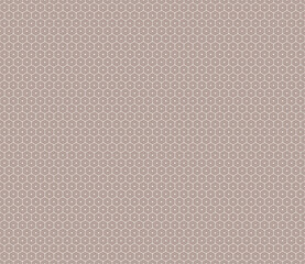 Hexagon pattern. Taupe color on matching background. Bold stacked rounded hexagons mosaic cells. Regular hexagon shapes. Seamless pattern. Tileable vector illustration.