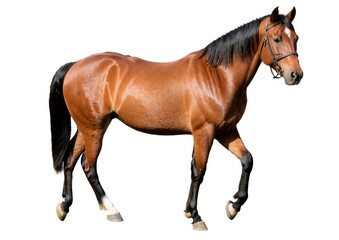 horse on a white background