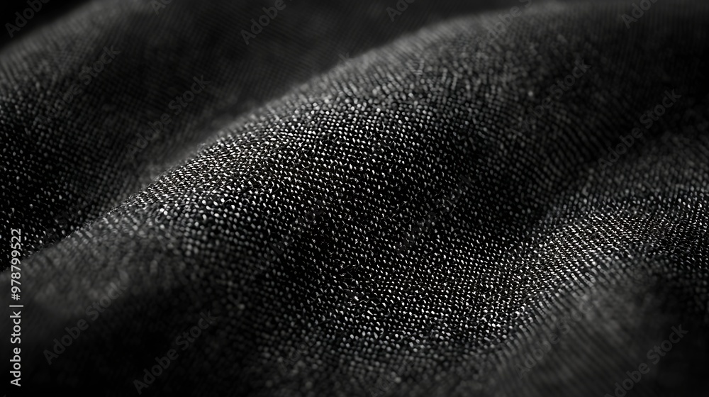 Poster Grey Fabric Texture Pattern Background : Generative AI