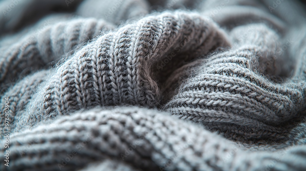 Poster gray woolen material texture : generative ai