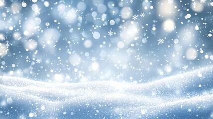 Naklejka premium Falling Snow Vector Background in EPS 10 : Generative AI