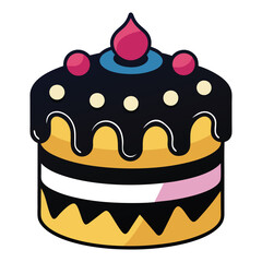 Cake clipart cartoon style vector illustration