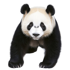 Captivating Close Up Portrait of Majestic Panda Bear in Natural Bamboo Forest Habitat  Endangered Wildlife Conservation and Protection Concept