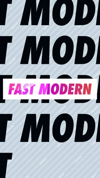 Vertical Fast Modern Title
