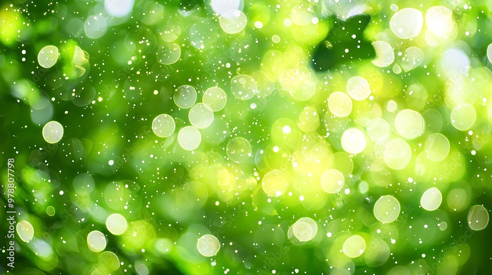 Poster green bokeh : generative ai