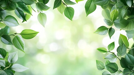 Obraz premium Young Tree Leaves Frame : Generative AI