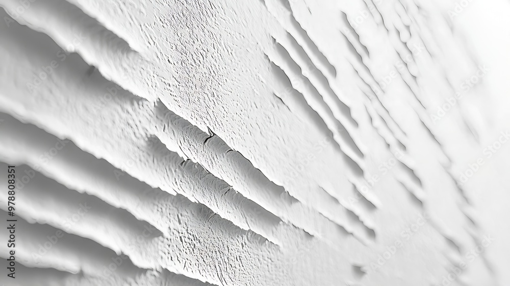 Poster White Corrugated Cardboard Texture Background Pattern : Generative AI