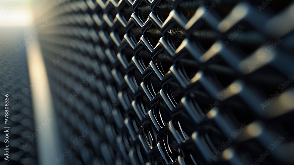 Aufkleber Abstract Seamless Vector Chainlink Texture Pattern : Generative AI