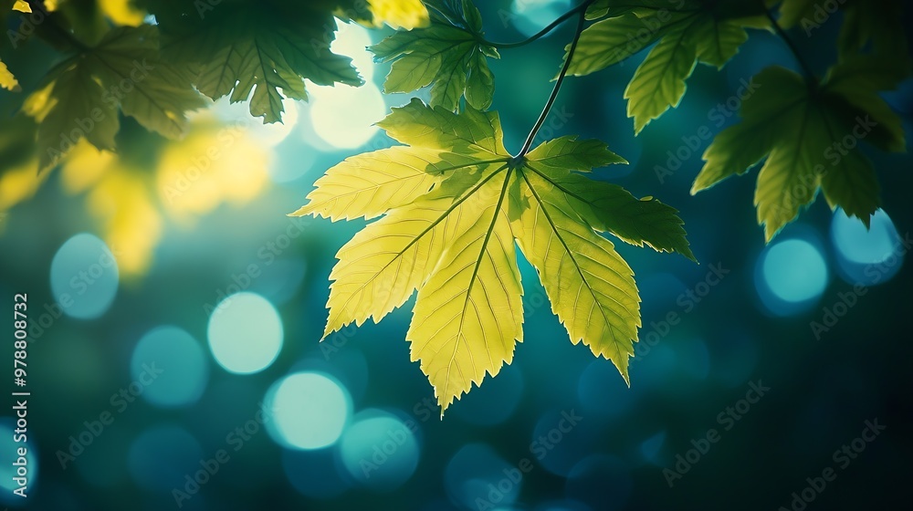 Poster maple tree leaf : generative ai