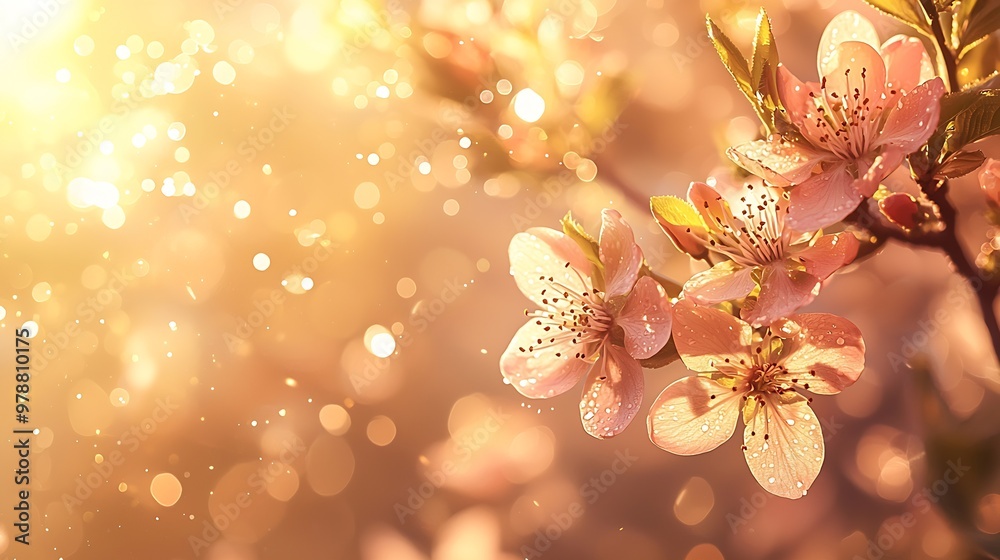 Aufkleber spring vector background : generative ai