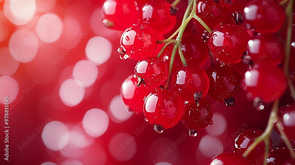 Poster guelder rose berries background pattern texture : generative ai