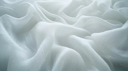 White Cotton Fabric : Generative AI