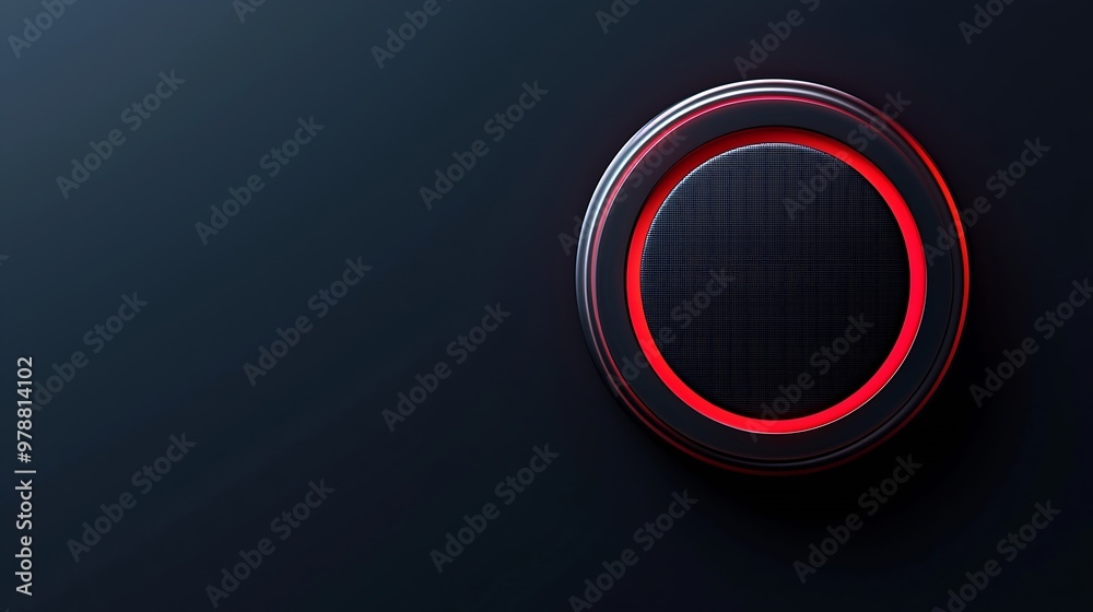 Poster Vector Stop Button : Generative AI