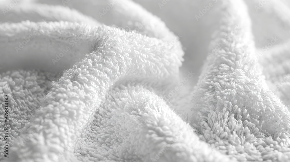 Poster white towel texture : generative ai
