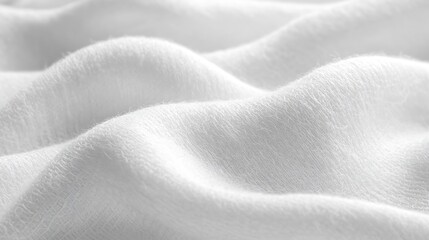 Obraz premium White Woolen Fabric Closeup : Generative AI