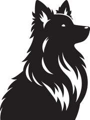 Dog Silhouette isolated on a white background Minimalist dog vector shape