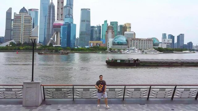 Shanghai-Huangpu District Bund to Lujiazui