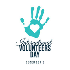 vector graphic of International Volunteer Day ideal for International Volunteer Day celebration.