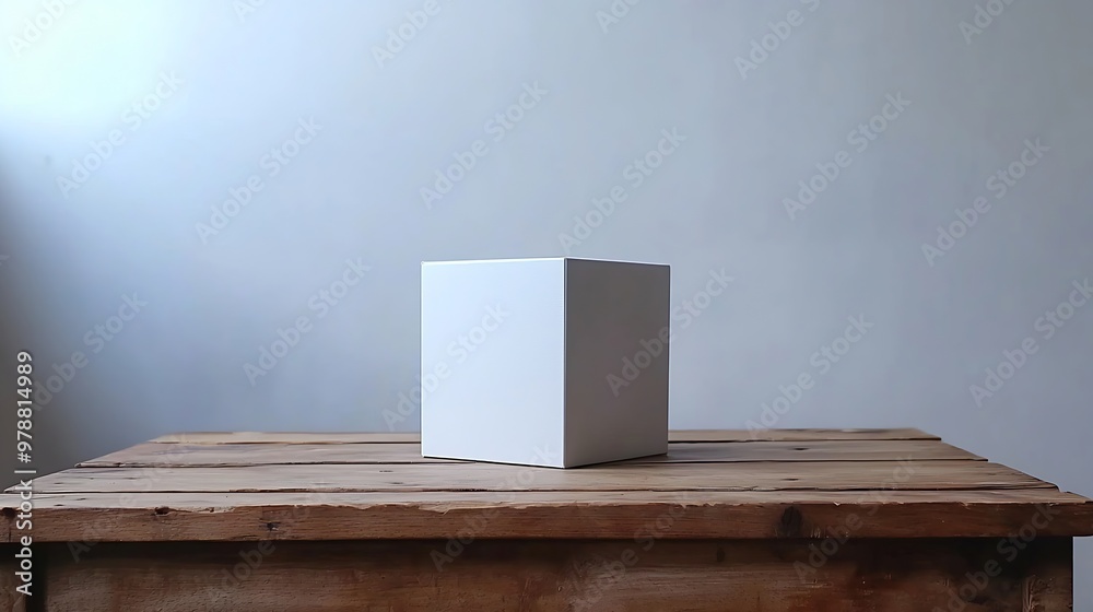 Poster White Box Isolated on White Background : Generative AI