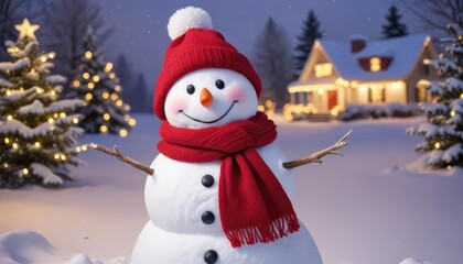 Obraz premium snowman in the snow