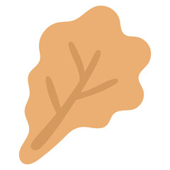 シンプルな秋色の葉っぱのイラスト⭐︎PNG