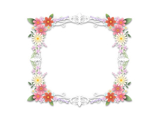 花のフレーム　L-2