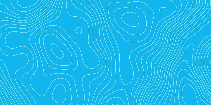 Abstract design with seamless pattern with lines topographic map. geographic mountain relief. the blue on white contours topography stylized height of the lines. geographic contour map paper texture.