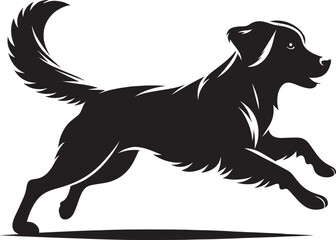 Dog Silhouette isolated on a white background Minimalist dog vector shape