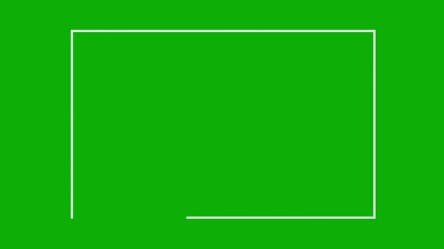 Golden Spiral animation with Green Screen.Fibonacci series Spiral line motion graphics animation. Fibonacci sequence motion graphics. Minimal line animation of Fibonacci spiral.