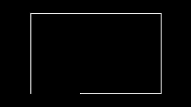 Golden Spiral animation with black background.Fibonacci series Spiral line motion graphics animation. Fibonacci sequence motion graphics. Minimal line animation of Fibonacci spiral.