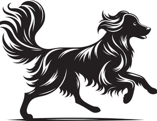 Dog Silhouette isolated on a white background Minimalist dog vector shape