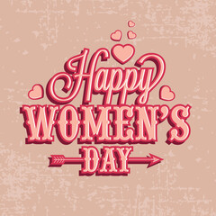 Greeting card design for International Women's Day celebration.