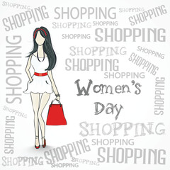 International Women's Day celebration with young girl.