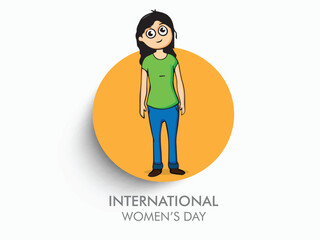 Sticker, tag or label for International Women's Day.