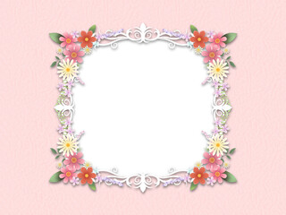 花のフレーム　L-4