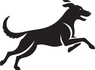 Dog Silhouette isolated on a white background Minimalist dog vector shape