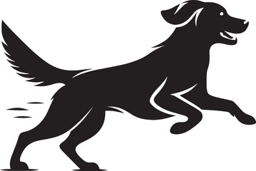 Dog Silhouette isolated on a white background Minimalist dog vector shape