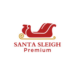 Fototapeta premium Santa Sleight logo design