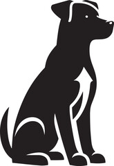 Dog Silhouette isolated on a white background Minimalist dog vector shape