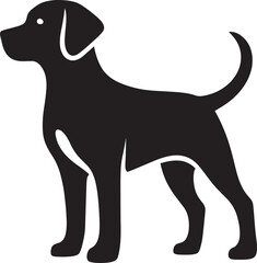 Dog Silhouette isolated on a white background Minimalist dog vector shape