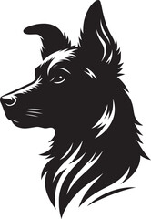 Dog Silhouette isolated on a white background Minimalist dog vector shape