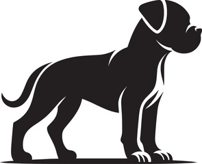 Dog Silhouette isolated on a white background Minimalist dog vector shape